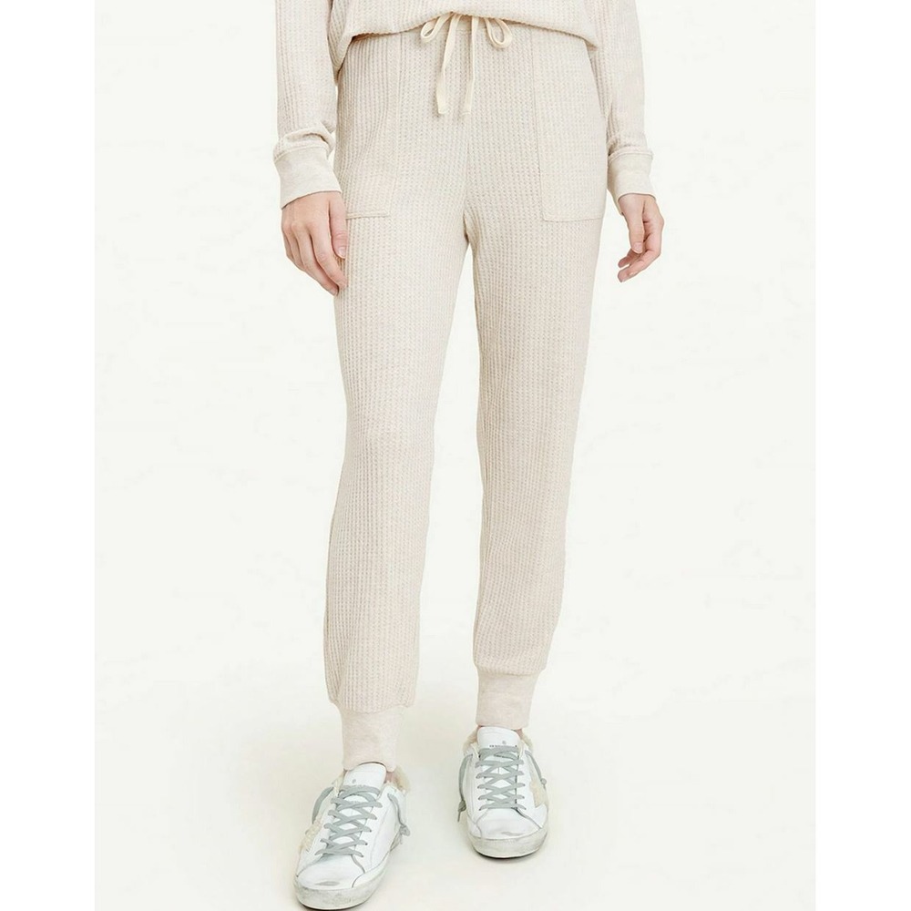 Splendid women sweatpants loose fit RF1A44X OAT beige pockets sz L $128